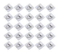 Veemoon 50pcs White Punch-Free Wall-Mounted Photo Frame Hooks Adhesive Triangle Picture Hangers for Home Decoration and Display