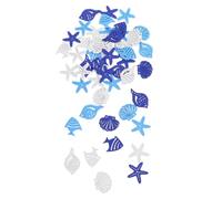 Veemoon 50pcs Wooden Nautical Sea Decorations Mediterranean Style Mixed Shell Fish Snail Cutouts for Coastal Wall Art DIY Craft Supplies for Beach Theme Home and Party Ornaments