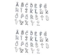 Veemoon 52pcs Letter Pendants A-z Alphabet Charms Vintage Initial Pendants for DIY Necklace Jewelry Making Wedding Graduation Gift Pack