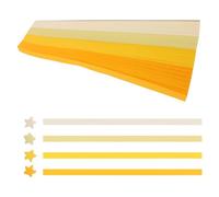 Veemoon 5400Pcs Origami Paper Strips Double Sided Yellow Gradient for Handmade Star Crafts Fine Motor Skill Boosting DIY Folding Strips for Creative Origami Decorations and Enhancement