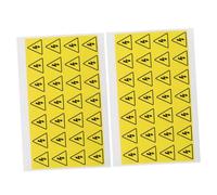 Veemoon 54pcs Warning Electrical Sticker Danger Live Electrical Sign Sticker Yellow Triangle Reflective Paper Label 4x4cm Self Adhesive Indoor Outdoor