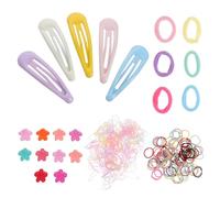 Veemoon 565Pcs Hair Accessories Flower Hair Ties Snap Clips for Birthdays and Daily Outfits Durable Chic Design