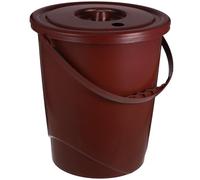 Veemoon 5l Swing Top Plastic Trash Can with Handle, Small Wastebasket with Lid for Bathroom and Kitchen, Compact Tea Dregs Drainage Bin for Household Waste Storage