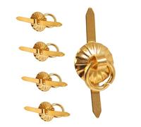 Veemoon 5pcs 1/6 Scale Miniature Dollhouse Cabinet Door Handles Ring Pulls, Tiny Furniture Replacement Knobs for Dollhouse Drawers and Wardrobe Accessories