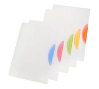 Veemoon 5Pcs A4 Plastic File Folder with Side Clip, Document Organizer for Office and School, Multi-Color Report Holder Suitable for Desktop Storage and Travel