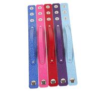 Veemoon 5Pcs Adjustable PU Leather Bracelet Colorful Snap Button Wristbands for DIY Crafting Handmade Design Versatile Colors for Women Accessories