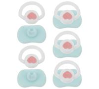 Veemoon 5Pcs Blue Pacifier Resin Charms DIY Craft Accessories for Phone Case Decorations, Handmade Cute Heart Shape Charms for Jewelry Making and Hair Clips