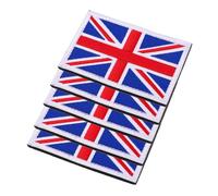 Veemoon 5pcs British Flag Embroidered Patches UK Union Jack DIY Craft Badges Thick Fabric for Clothes Jackets Backpacks Personal Style Expression