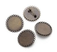 Veemoon 5pcs Brooch Bottom Brooch Base Badge Breastpin Lapel Pin Base Simple Design Copper Stainless Steel Not Easy to Rust Easy to Clip for DIY Jewelry Crafts Making