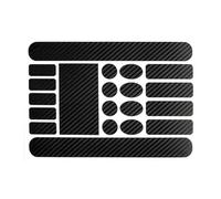 Veemoon 5pcs Carbon Fiber Black Anti-Scratch Bike Frame Stickers for Mountain and Road Cycling, Sturdy Chain Guard Decals, Protective Anti-rub Films for Bicycle Frames and Chains, Cycling