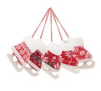 Veemoon 5Pcs Christmas Tree Hanging Ornaments Skating Boots Pendants Xmas Decorations Nordic Style Xmas Tree Pendants for Holiday Home Decor Random Style