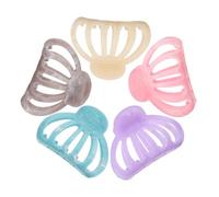Veemoon 5pcs Claw Hair Clips for Women Pumpkin Hollow Shark Banana Design Non-slip Ponytail Holders Lightweight Hair Styling Accessories with Variety
