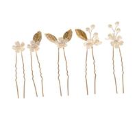 Veemoon 5pcs Clover Bridal Hairpins Wedding Headpieces Elegant Five-petal Flower Hair Accessories for Women Special Occasions Party