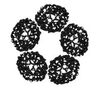 Veemoon 5pcs Crystal Tiara Hair Net Rhinestone Hair Bun Cover Net for Women Ballet Accessories Nurse Bun Decorative Wrap