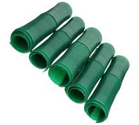 Veemoon 5pcs Decorative Bamboo Tubes for Garden Drainage and Heating Pipes, Plastic Material with Green Simulated Bamboo Skin, No Maintenance Needed, for Indoor and Outdoor Greenery