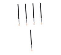 Veemoon 5pcs Dual Color Eyeshadow Brush Kit for Women and Latex Sponge Oval Tips Portable Eye Shadow Applicator for Travel Parties Weddings Daily Makeup Use