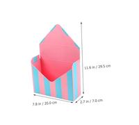 Veemoon 5Pcs Folding Envelope Flower Boxes Set for Bouquet Packing, Paper Packing Boxes with Floral Patterns in Red Spot, Beige Dot, Purple and Pink Blue Stripes, Suitable for Wedding and