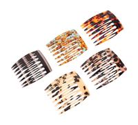 Veemoon 5pcs French Wide Tooth Hair Combs Static Acetate Side Combs for Women Portable Hair Accessories for Styling Travel
