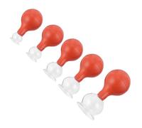 Veemoon 5pcs Glass and Rubber Head Vacuum Cupping Cups Kit for Facial Massage Household Cupping Therapy with Flexible Thickened Rubber for Skin-Friendly Meridian and Muscle