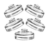 Veemoon 5pcs Glass Fermentation Weights with Easy Lift Handles for Wide Mouth Mason Jars Transparent Non-Absorbent Pickle Pebbles for Sauerkraut Kimchi and Pickling Home Fermenting