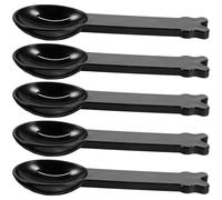 Veemoon 5pcs Hamster Sand Colander Spoon Hamster Bathtub Sand Spoon Lightweight Plastic 4.52x1.38x0.59in for Bath Small Pet Cleaning Tool Random Color