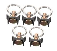 Veemoon 5Pcs Heavy Duty Steel Single Rail Fitting with O-ring for Truck Bed Cargo Securement Track Hook Accessories for Terrain Freight Aviation and Cold Chain Vehicles