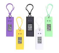 Veemoon 5pcs Keychain Pocket Watch for Kids and Students with Plastic Keyring Design, Can be Attached on Belt Loop, Graduation Time Gift and School Season Decor Random Color