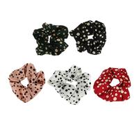 Veemoon 5pcs Large Polka Dot Hair Scrunchies for Women, Mixed Colors, Oversized Ponytail Holders Hair Accessories for and Ladies