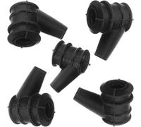Veemoon 5Pcs Lawn Mower Petrol Cap Replacement Plugs Tractor Accessory Black Plastic Spark Plug Cap Improves Work Efficiency Prevents Oil Leakage for Lawn Mower Use