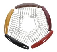 Veemoon 5pcs Lightweight Decorative Side Hair Combs for Women, Metal and Acrylic Styling Combs That Won't Deform, for Anniversaries and Honeymoons