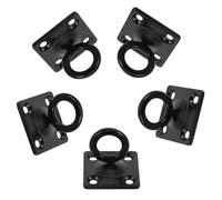 Veemoon 5pcs M6 Stainless Steel Rotating Wall Mounted Hooks for Ceiling and Wall Anchors, Multi-Functional Heavy Duty Rope Support Holders for Indoor Garage, Workshop, Fitness Equipment