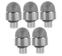Veemoon 5pcs Mesh Tip Stylus Tips Replacement with Outer Thread, Wear-resistant Aluminium and Conductive Fabric, Easy Install for Touch Screens, Sketching and Engineering