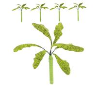 Veemoon 5pcs Miniature Banana Trees Model Scenery Ornaments Handmade Micro Landscape Decoration for Dollhouses and Railroad Layouts Lifelike Detailing with Creative Flexibility