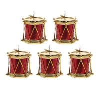 Veemoon 5pcs Miniature Drum Model Set for Dollhouse Decoration, Mini House Supplies, Fake Musical Instrument Ornament, Micro Landscape Accessory for Doll Mini Home