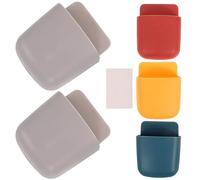 Veemoon 5pcs Multifunctional Cat Shaped Charging Cable Case and Home Storage Box Set with Smooth Polishing for Organising Toothbrush and Stationery in Bathroom or Bedroom Random Color