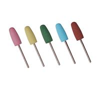 Veemoon 5Pcs Nail Art Rubber Drill Bits Multi-color Grinding Machine Replacement Heads for Manicure Polishing Nail Art Supplies with High Strength Resistant Material