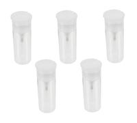 Veemoon 5Pcs Nail Polish Remover Pump Bottles Transparent Press Type Dispensers for Manicure Store Travel Use Leak Capacity with Strong Spring for Easy Liquid Dispensing