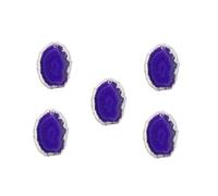 Veemoon 5pcs Natural Agate Pendant Stone Pendant Charm DIY Hanging Accessories for Jewelry Necklace Agate Slices Assorted style