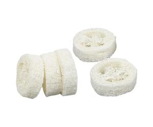 Veemoon 5pcs Natural Loofah Dish Washing Sponge Soap Tray Soap Holder Pad Beige Simple and Natural Shape Delicate Design to Prevent from Dropping for Making and Creative Decoration