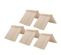 Veemoon 5pcs Natural Wood Pigeon Perch Stand for Parrots and Caged Birds Stable Thick Wooden Roosts Safe Odorless Bird for Hens Parakeets Cockatiels Budgies Climbing Frame