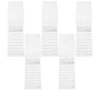 Veemoon 5pcs Numbered Guest Checks Pads for Servers, White Paper Notepads Convenient for Mobile Use, for Restaurant and Bar Order Taking