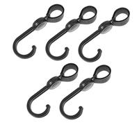 Veemoon 5pcs Portable Stroller Double Hooks Rotating Feature Universal Design Home Hook Organizer for Electric Scooter and Stroller Black Polypropylene