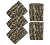 Veemoon 5pcs Real Tree Bark Panels for Reptile Tank Background, Brown Cork Bark Decor Activity and Realistic Habitat, for Bearded Dragon and Reptile Terrarium Backdrop