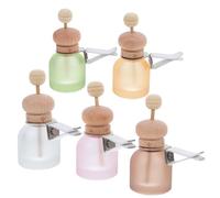 Veemoon 5pcs Refillable Glass Perfume Bottles Travel Aromatherapy Containers for Car Air Fresheners Fragrance Diffusers for Essential Oils and Personal Use