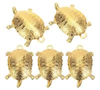 Veemoon 5pcs Retro Alloy Turtle Keychain Pendant Set for Jewelry Making and Art Craft Projects, Golden Hanging Turtle Charm for Bag and Purse Decoration