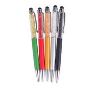 Veemoon 5PCS Rhinestone Stylus Pens for Touch Screens with Capacitive and Black Ballpoint Ink Tablets and Phones Portable Multifunctional Handwriting Yellow