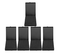 Veemoon 5pcs Ring Storage Box with Black Flat Sponge Insert, Small Organizer for Medals, Pin Collection Display Case for Jewelry, Awards, and Badge Presentation, 4.7x3.5x0.9 Inches