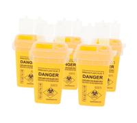 Veemoon 5pcs Sharps Containers for Barber Disposal Secure Lid Waste Bins for Needles and Sharps for Home and Salon Use Safe Sealed Design for Reliable Disposal