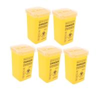 Veemoon 5pcs Sharps Disposal Containers for Barber and Tattoo Waste Puncture Resistant Material Sharps Collection Bins for Safe Needle Disposal Portable Waste Bins for Hygienic Use