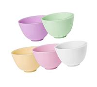 Veemoon 5pcs Silicone Bowls for Diy Face Mask Mixing Bowls Reusable Design for Facial Mask Preparation Portable for Camping and Beauty Salon Use Unbreakable Seasoning